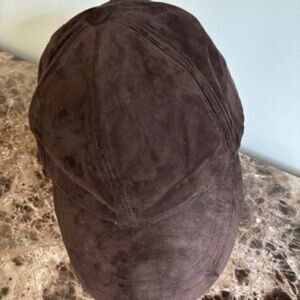 Weatherproof Dark Brown Suede Cap